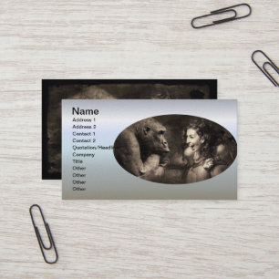 Tarjeta De Visita Mujer riéndose de gorila
