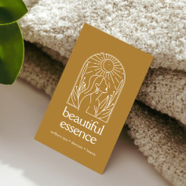 Tarjeta De Visita Mujer sale de Moon Arch Wellness Day Spa Copper
