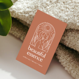 Tarjeta De Visita Mujer Sale de Moon Arch Wellness Day Spa Terracott