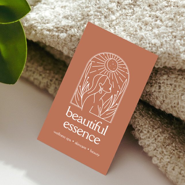 Tarjeta De Visita Mujer Sale de Moon Arch Wellness Day Spa Terracott (Subido por el creador)
