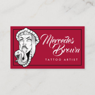 Tarjeta De Visita Mujer serpiente de dibujos animados góticos Artist