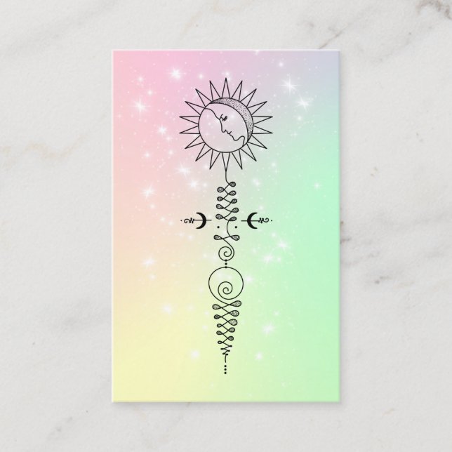 Tarjeta De Visita *~* Mujer soltera de masaje - Luna Nirvana Yoga Re (Anverso)