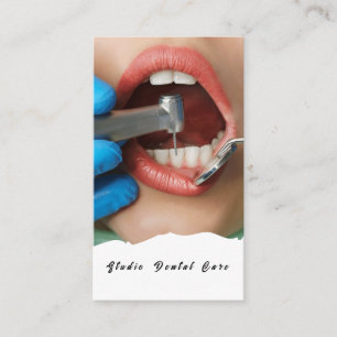 Tarjeta De Visita Mujer Sonriente Saludable Dientes Blancos Negocio