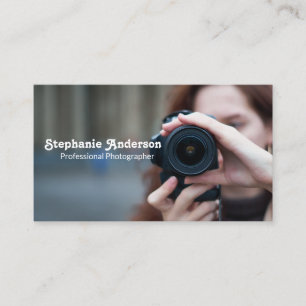 Tarjeta De Visita Mujer Tomando fotos