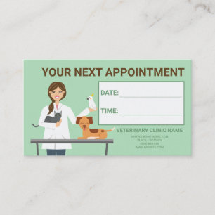 Tarjeta De Visita Mujer Veterinaria - Clínica Veterinaria Próxima Ci