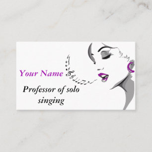 Tarjeta De Visita Mujer y música