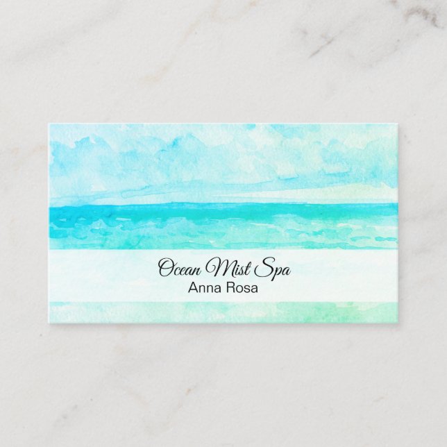 Tarjeta De Visita *~* Mujer Yoga Ocean Beach Medición de la Mentalid (Anverso)