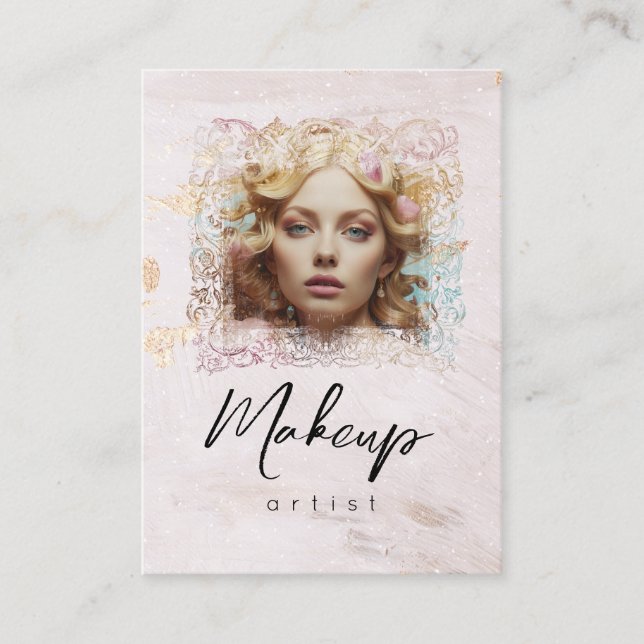 Tarjeta De Visita *~* Mujeres de QR Girly Lavender Rosa Glam (Anverso)