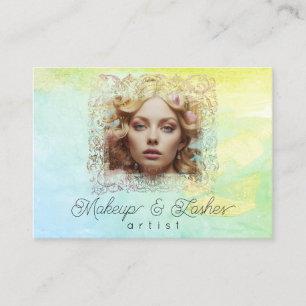 Tarjeta De Visita *~* Mujeres de QR Pastel Amarillo de la Casa de la