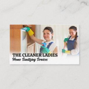 Tarjeta De Visita Mujeres limpiadoras en el hogar