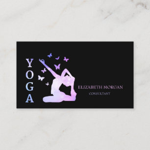 Tarjeta De Visita Mujeres Profesionales Modernas Silueta Yoga
