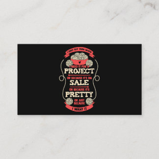 Tarjeta De Visita Mujeres que solo compraré yarn si diseñan un produ