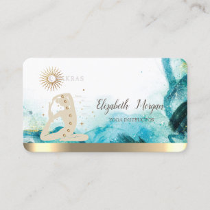 Tarjeta De Visita Mujeres Yoga Silueta Abstracta