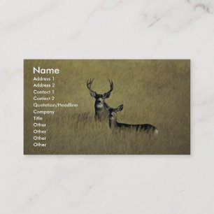 Tarjeta De Visita Mule Deer