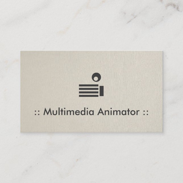 Tarjeta De Visita Multimedia Animator Simple Elegant Profesional (Anverso)