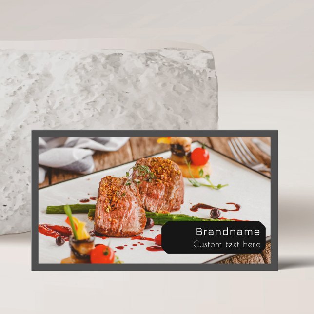 Tarjeta De Visita Múltiples fotos chef catering profesional de comid (Subido por el creador)