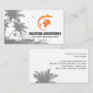 Tarjeta De Visita Mundial Global Avión Viaje