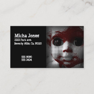 Tarjeta De Visita Muñeca muerta viva macabra