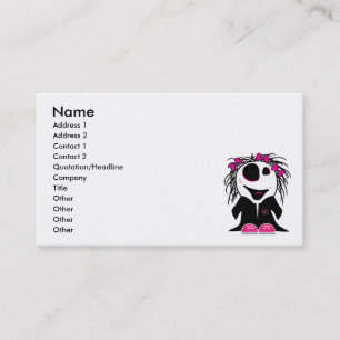 Tarjeta De Visita muñequita zombie linda