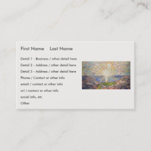 Tarjeta De Visita Mural Edvard Munch Pintando El Sol (Solen) (1911)