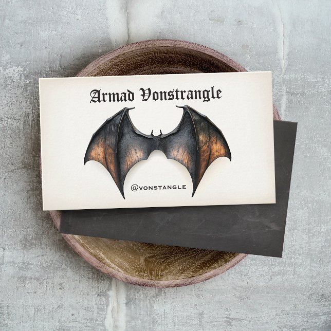 Tarjeta De Visita Murciélago Vampiro  (vampire bat wings business cards)