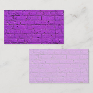 Tarjeta De Visita Muro de ladrillo morado pintado