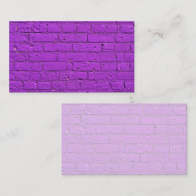 Tarjeta De Visita Muro de ladrillo morado pintado (Anverso / Reverso)
