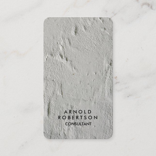Tarjeta De Visita Muro gris creativo elegante moderno (Anverso)