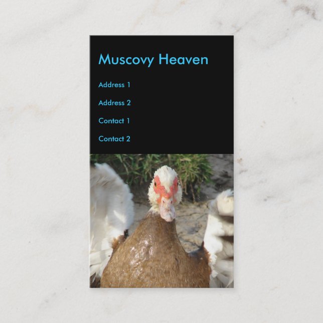 Tarjeta De Visita Muscovy Heaven (Anverso)