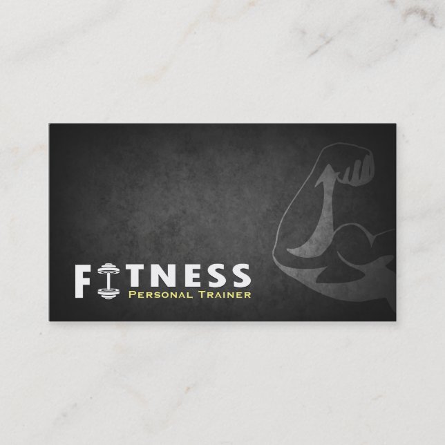 Tarjeta De Visita Músculo de entrenador personal de fitness profesio (Anverso)