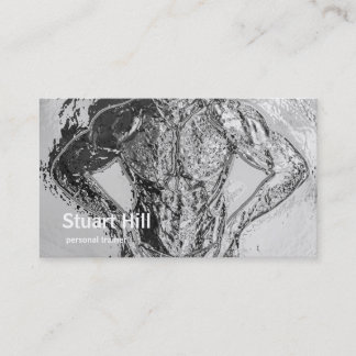 Tarjeta De Visita Músculos personales del instructor y del cromo de