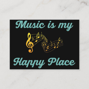 Tarjeta De Visita Music Art Music Is My Happy Place