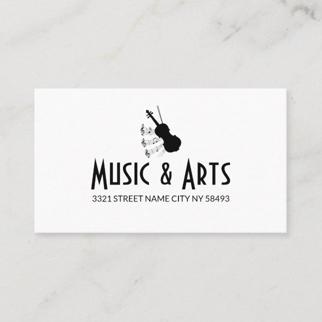 Tarjeta De Visita Music Instructor  Business Card (Anverso)