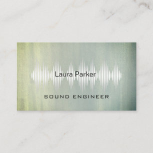 Tarjeta De Visita Music Studio Professional Sound Engineer Minimal B