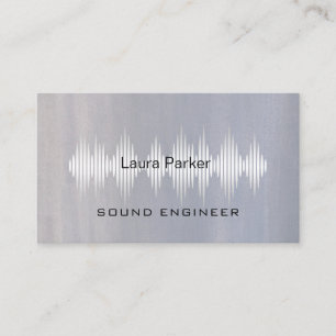 Tarjeta De Visita Music Studio Professional Sound Engineer Minimal B