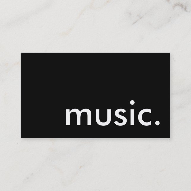 Tarjeta De Visita música. (Anverso)