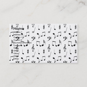 Tarjeta De Visita Música