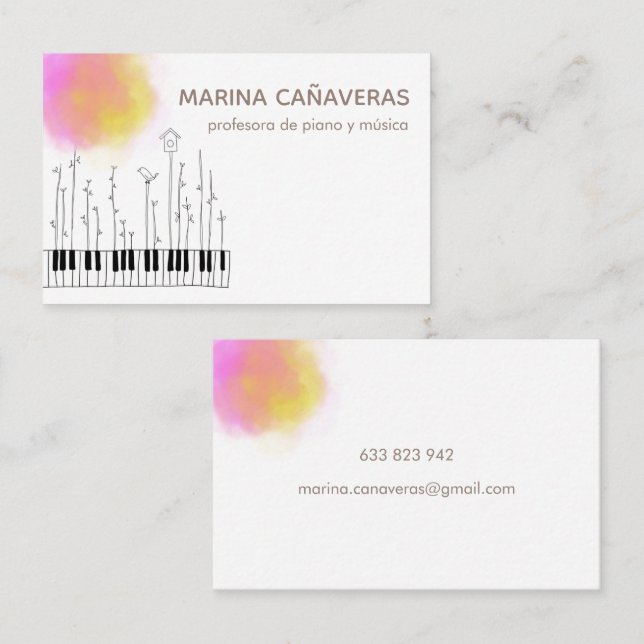 Tarjeta de visita música (Anverso / Reverso)