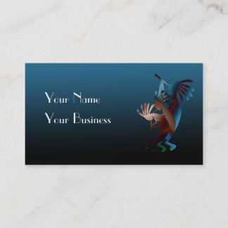 Tarjeta De Visita Música azul de Kokopelli