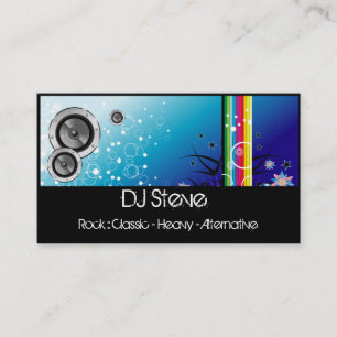 Tarjeta De Visita Música colorida de DJ de la banda de los altavoces
