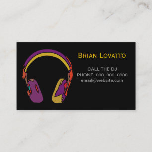 Tarjeta De Visita música de auriculares dj personalizada