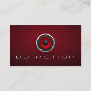 Tarjeta De Visita Música de DJ Negra Genial Entretenimiento de Club