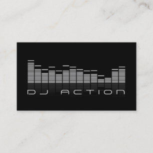 Tarjeta De Visita Música de DJ Negra Genial Entretenimiento del Club