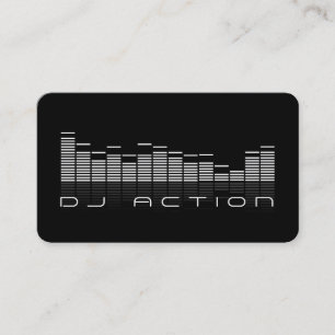 Tarjeta De Visita Música de DJ Negra Genial Entretenimiento del Club