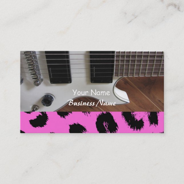 Tarjeta De Visita Música de Guitarra de Rock (Anverso)