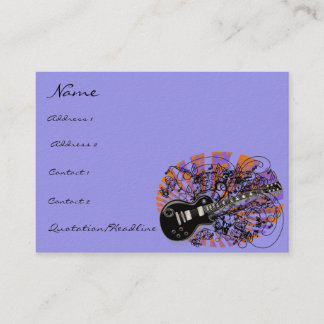Tarjeta De Visita Música de hoja vintage Rock N Roll