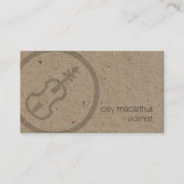 Tarjeta De Visita Música de iconos violinistas negrita