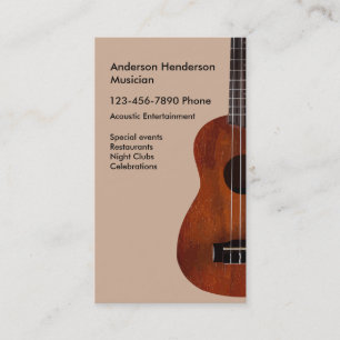 Tarjeta De Visita Música de la guitarra acústica
