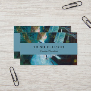 Tarjeta De Visita Música de piano de mujer de Renoir