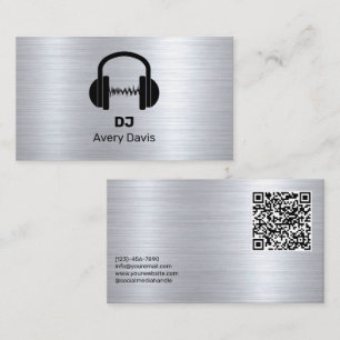 Tarjeta De Visita Música de ritmo de DJ deejay moderno profesional